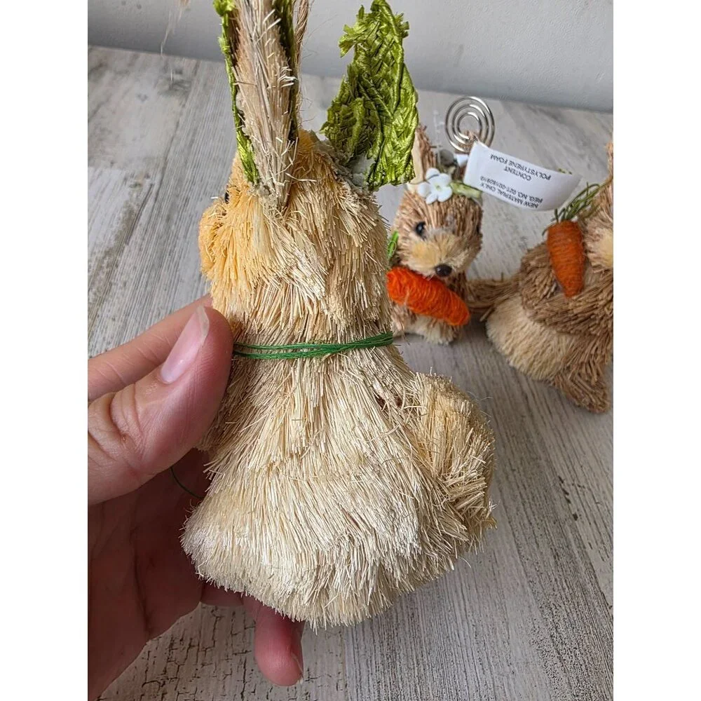 Pier 1 bottle brush rabbit‎ bunny placeholder ornament Easter Bunny decor